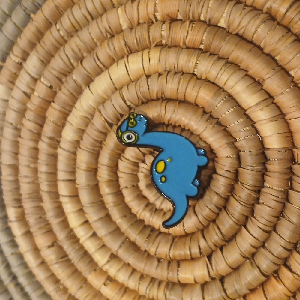 5/$25 NEW Nerdy Blue Dinosaur Enamel Pin